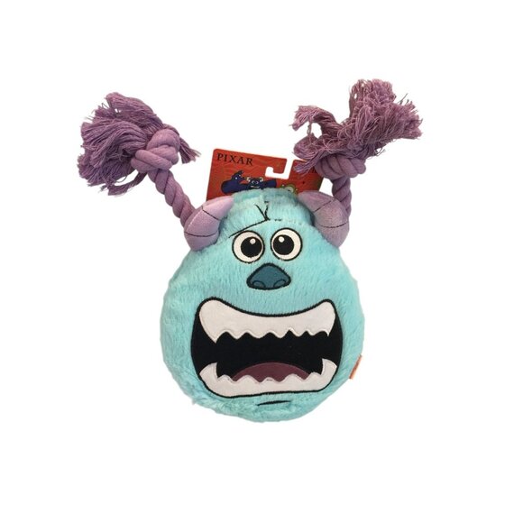Disney Pixar Monster Inc 8" SULLY Plush Dog Toy Rope Crinkle - Picture 1 of 3
